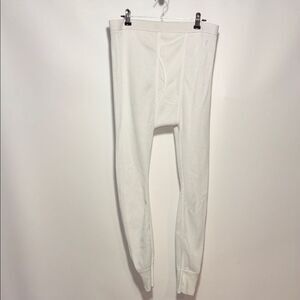 Men's White Thermal Joggers